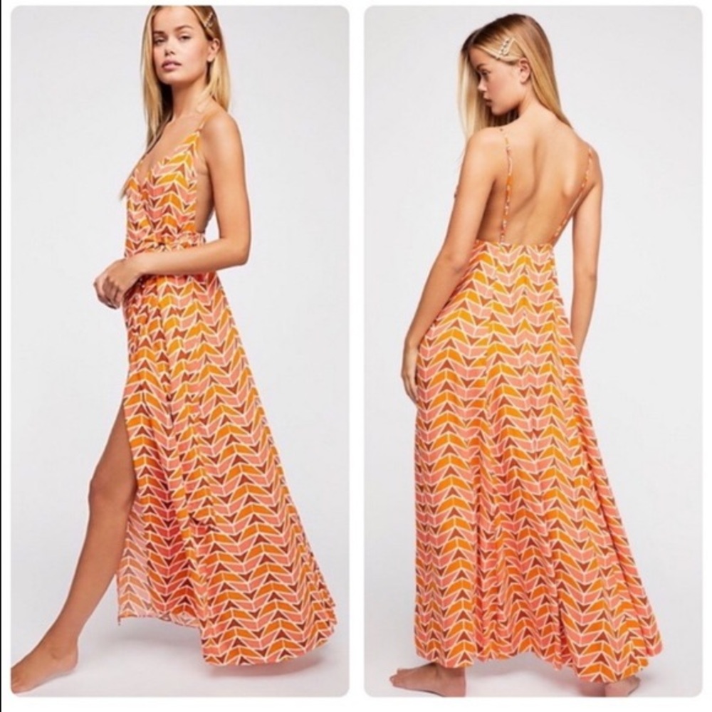 Free People Siren Wrap Maxi Dress
